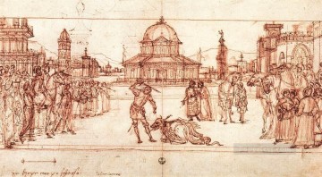  Carpaccio Canvas - The Triumph of St George drawing Vittore Carpaccio